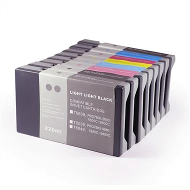 Hộp mực tương thích 9 màu 350ML T{2}}T5969 cho máy in Epson Stylus Pro 7890 9890